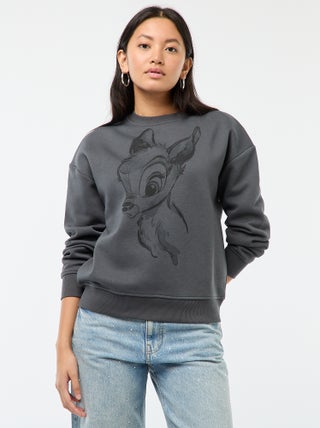 Sweat en molleton imprimé 'Bambi'