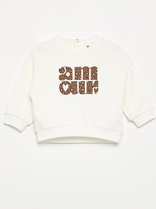 Sweat en molleton imprimé - Kiabi Sweat en molleton imprimé - Kiabi