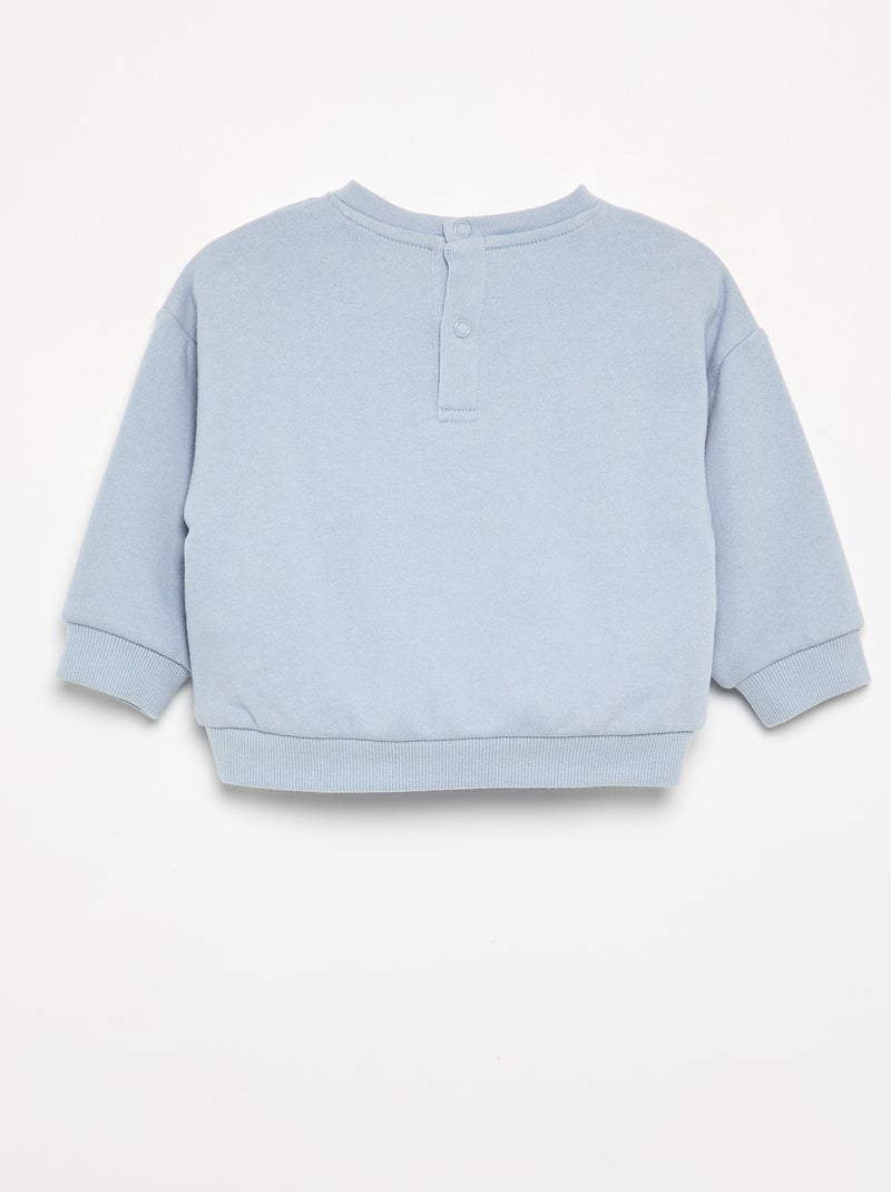 Sweat en molleton imprimé Bleu - Kiabi