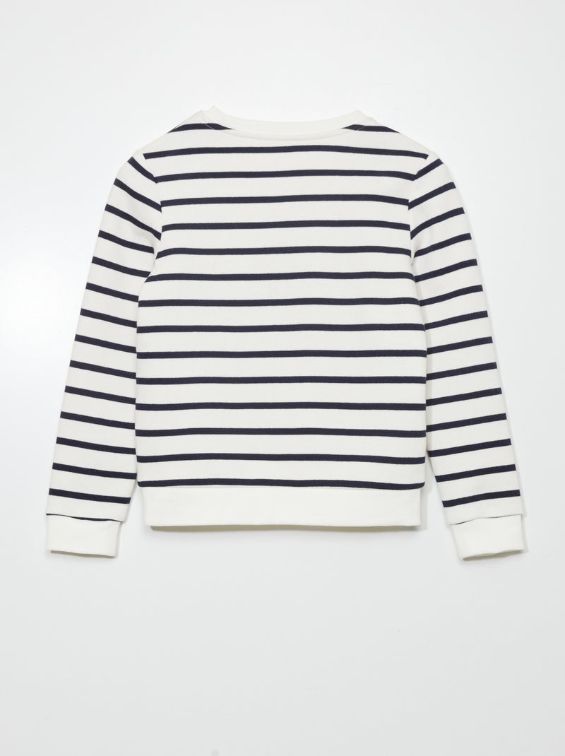 Pyjama Garçon En Coton Rayé Bleu Et Blanc - Snow Whte | TAO Kds By