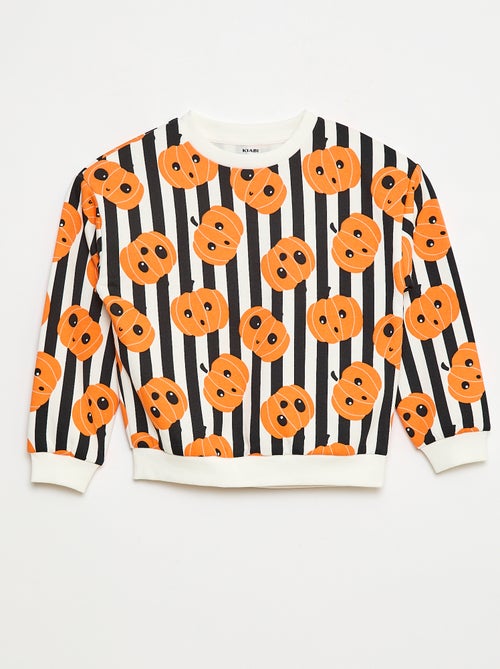 Sweat en molleton imprimé 'Halloween' - Kiabi