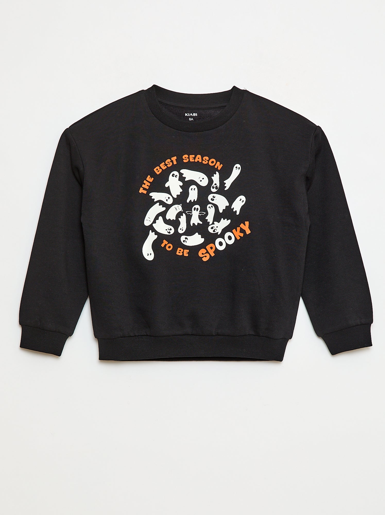 Sweatshirt Enfant Fille Imprimé Citrouille Halloween | Manches Longues, Confortable, Pour école, Loisirs, Quotidien - 4