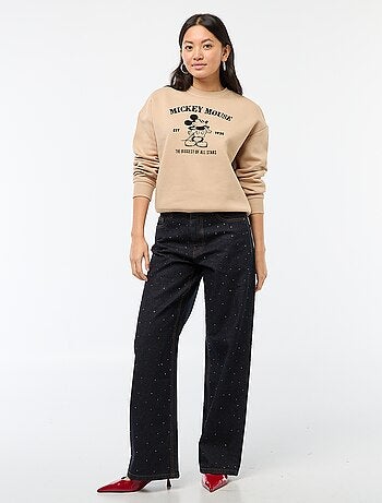 Sweat en molleton imprimé 'Mickey'
