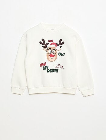 Sweat en molleton imprimé Noël