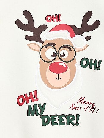 Sweat en molleton imprimé Noël