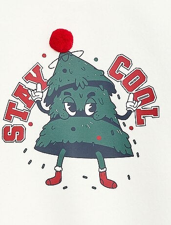 Sweat en molleton imprimé Noël