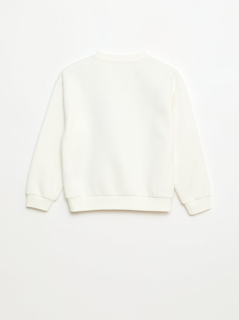 Sweat en molleton imprimé Noël Blanc - Kiabi