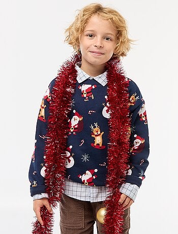 Sweat en molleton imprimé Noël