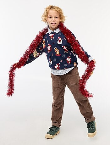 Sweat en molleton imprimé Noël