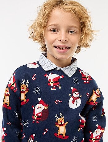 Sweat en molleton imprimé Noël