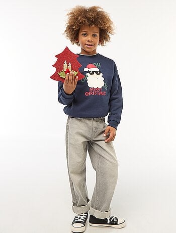 Sweat en molleton imprimé Noël