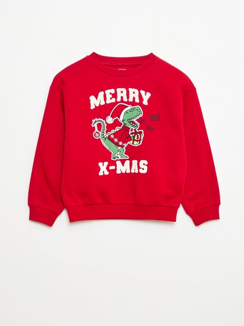 Sweat en molleton imprimé Noël - Kiabi