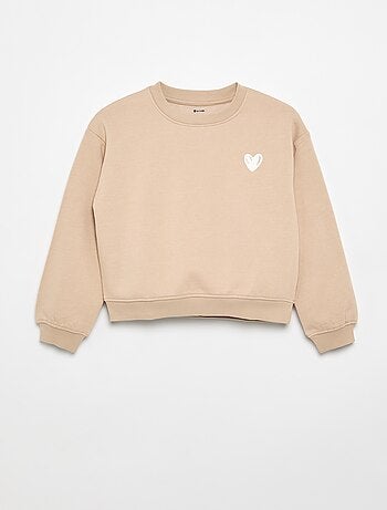 Sweat en molleton imprimé poitrine