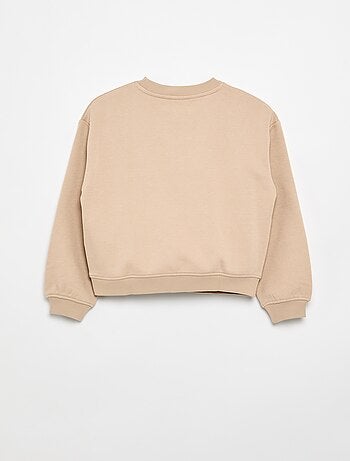 Sweat en molleton imprimé poitrine