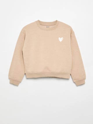 Sweat en molleton imprimé poitrine