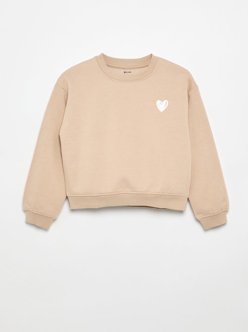 Sweat en molleton imprimé poitrine - Kiabi Sweat en molleton imprimé poitrine - Kiabi