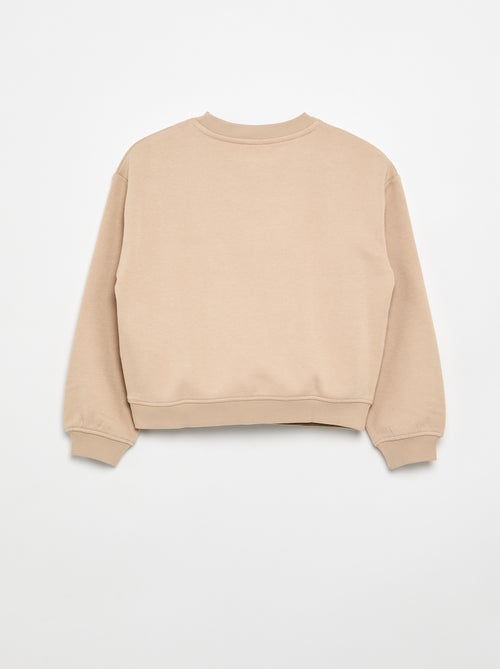 Sweat en molleton imprimé poitrine - Kiabi Sweat en molleton imprimé poitrine - Kiabi