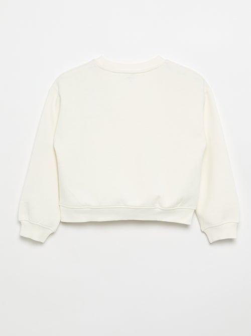 Sweat en molleton imprimé poitrine - Kiabi Sweat en molleton imprimé poitrine - Kiabi