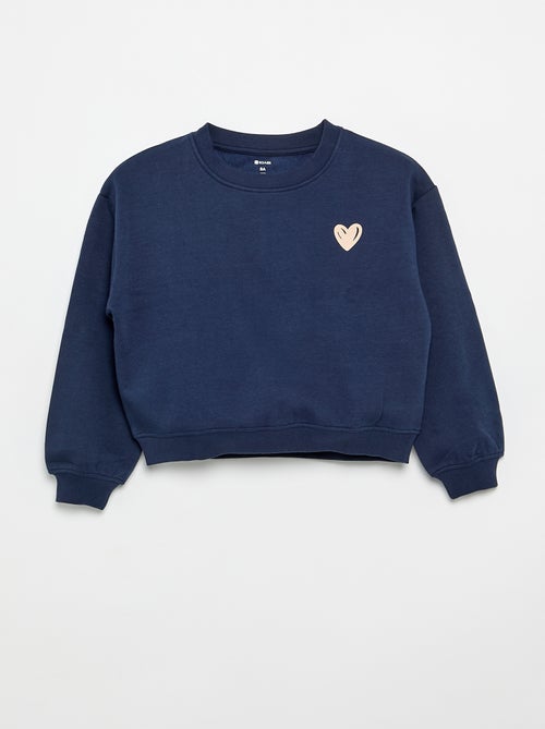 Sweat en molleton imprimé poitrine - Kiabi Sweat en molleton imprimé poitrine - Kiabi