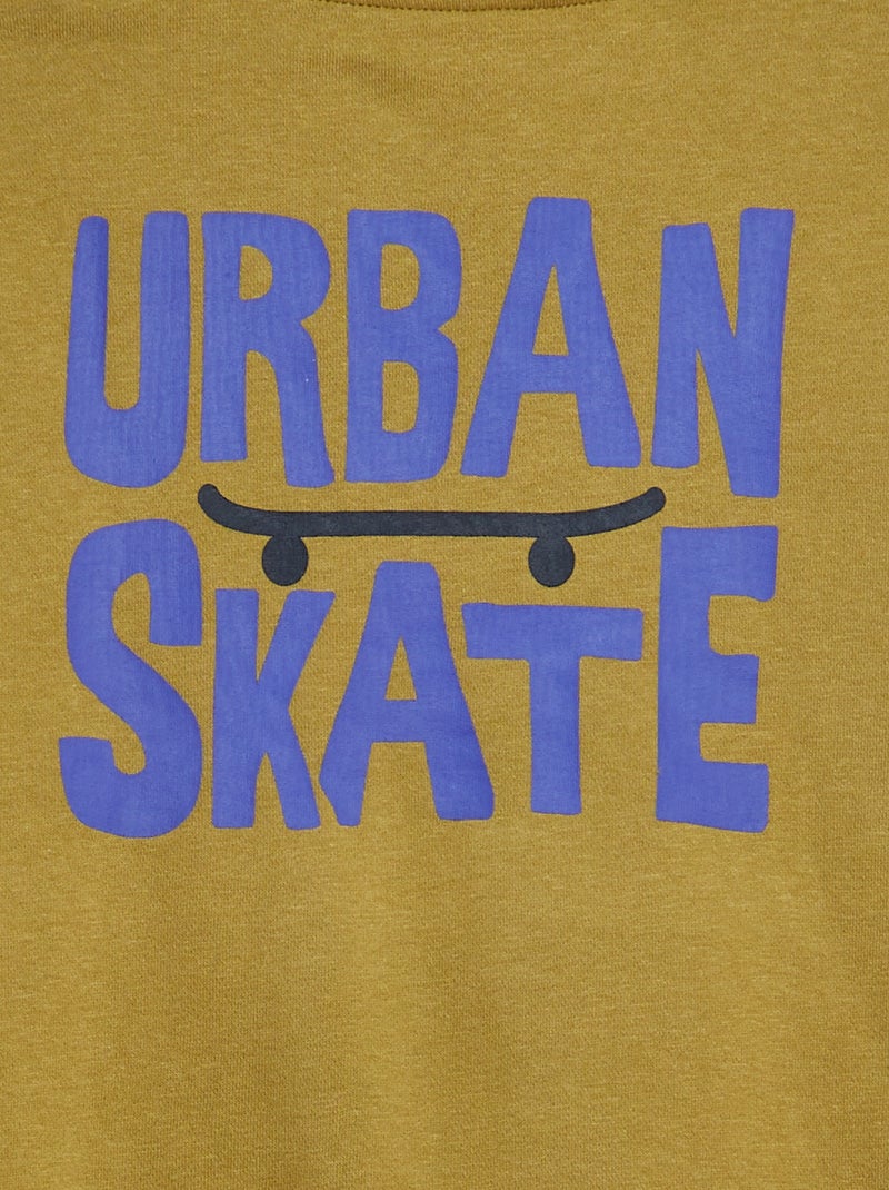 Sweat en molleton imprimé recto-verso Vert - Kiabi