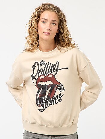Sweat en molleton imprimé 'The Rolling Stones'