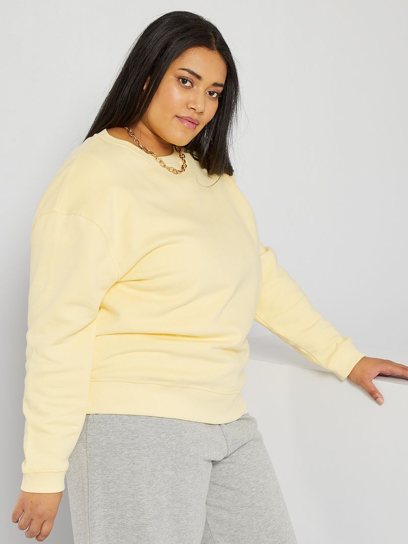 Sweat en molleton JAUNE - Kiabi