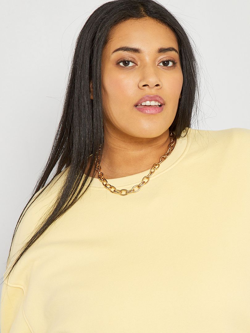 Sweat en molleton JAUNE - Kiabi