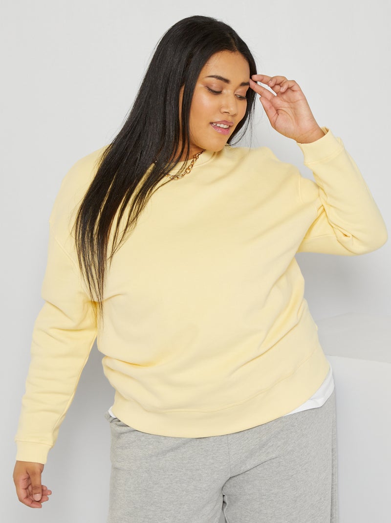 Sweat en molleton JAUNE - Kiabi
