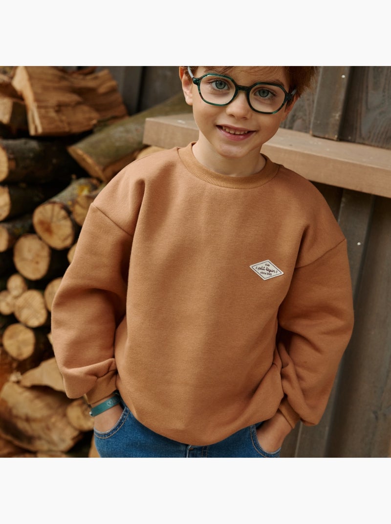 Sweat en molleton jules Marron - Kiabi