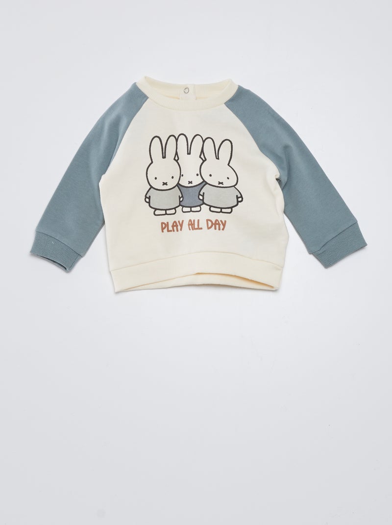 Sweat en molleton 'lapins' Blanc - Kiabi