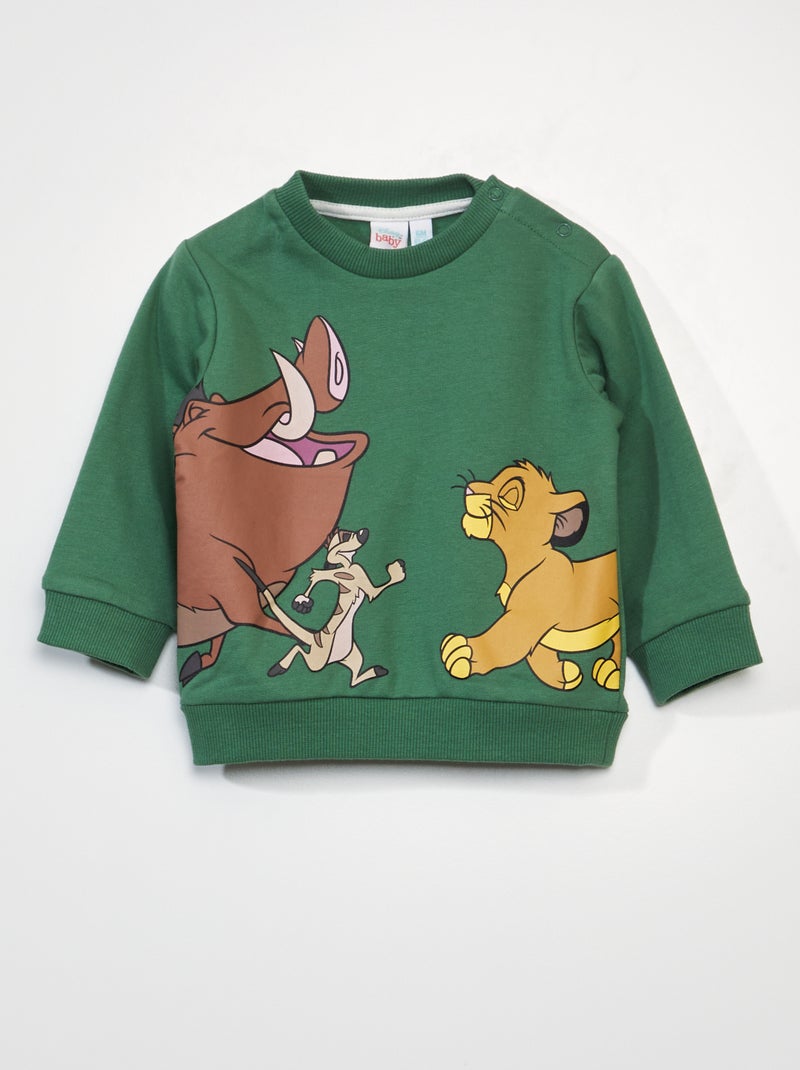 Sweat en molleton 'Le roi Lion' 'Disney' Kaki - Kiabi