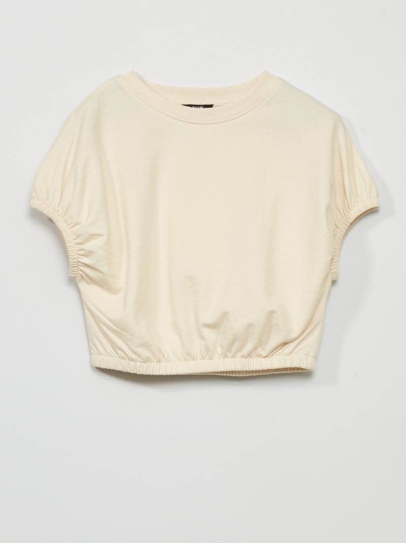 Sweat en molleton léger BEIGE - Kiabi