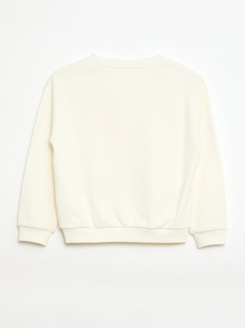 Sweat en molleton léger Blanc - Kiabi