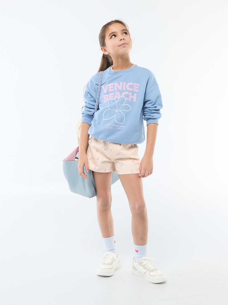 Sweat en molleton léger Bleu - Kiabi