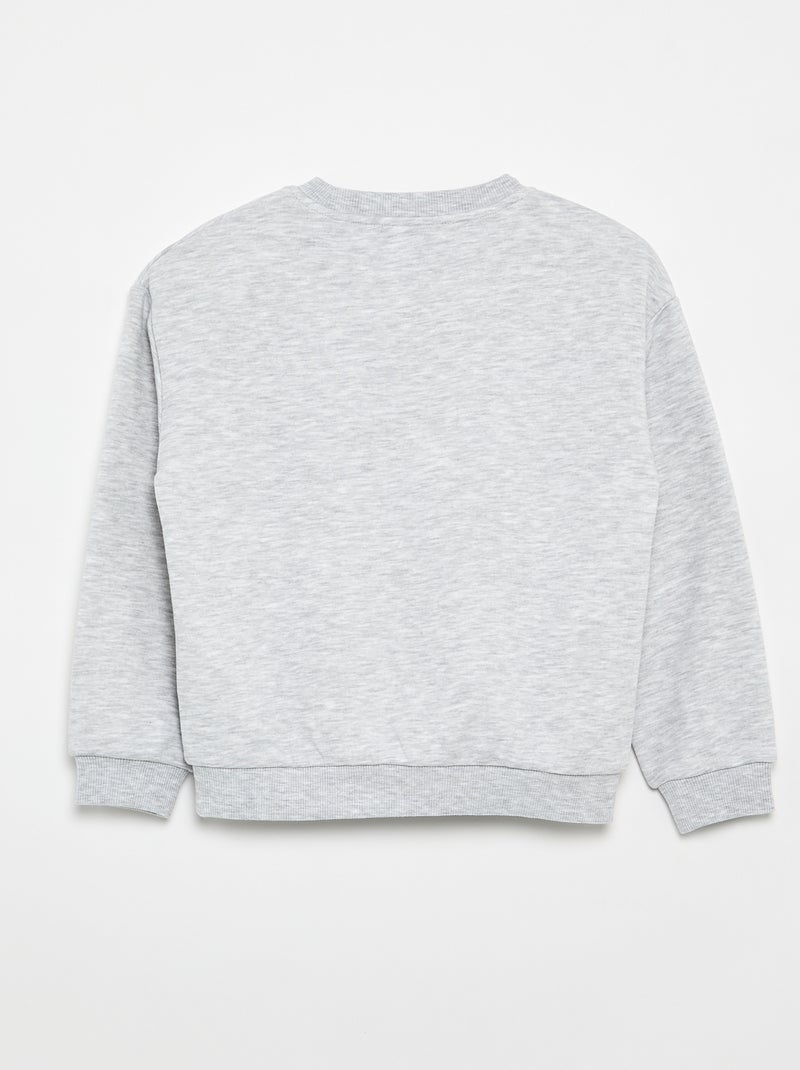 Sweat en molleton léger Gris - Kiabi