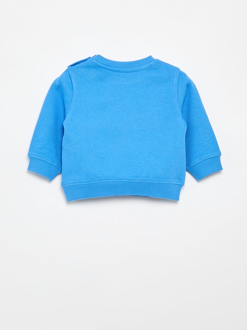 Sweat en molleton léger imprimé Bleu - Kiabi