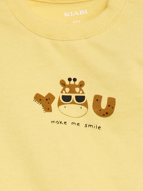 Sweat en molleton léger imprimé - Kiabi