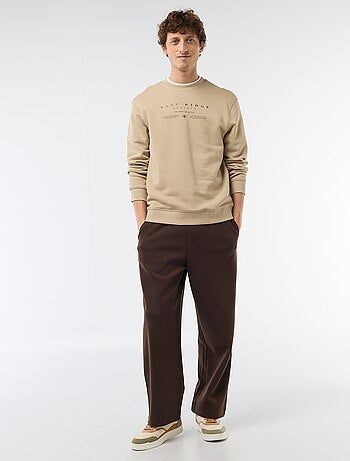 Sweat en molleton léger imprimé recto/verso