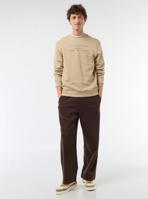 Sweat en molleton léger imprimé recto/verso - Kiabi