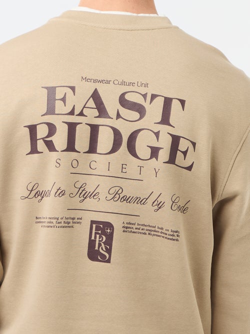 Sweat en molleton léger imprimé recto/verso - Kiabi