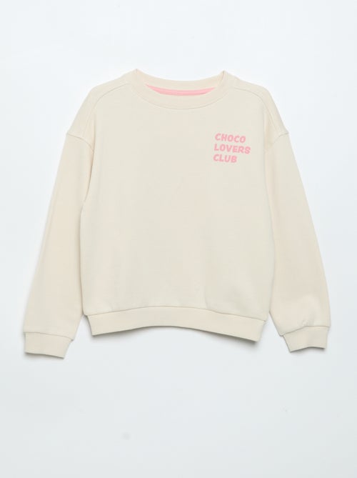 Sweat en molleton léger imprimé recto/verso - Kiabi Sweat en molleton léger imprimé recto/verso - Kiabi