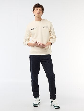 Sweat en molleton léger imprimé recto/verso