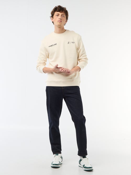 Sweat en molleton léger imprimé recto/verso - Kiabi