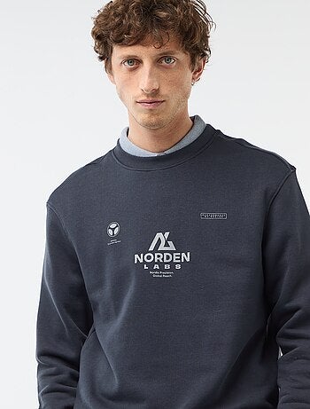 Sweat en molleton léger imprimé recto/verso