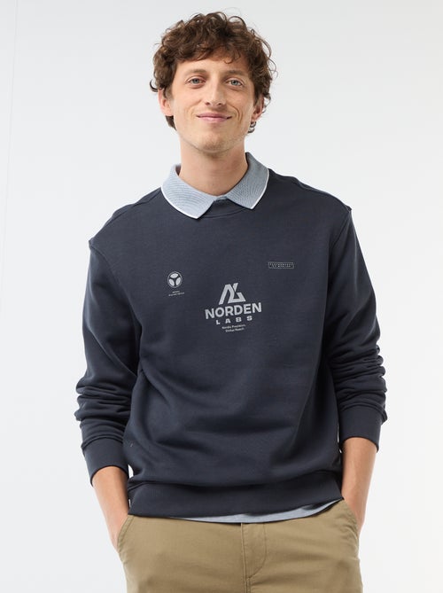 Sweat en molleton léger imprimé recto/verso - Kiabi