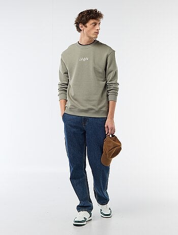 Sweat en molleton léger imprimé recto/verso