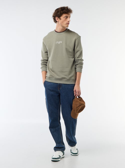 Sweat en molleton léger imprimé recto/verso - Kiabi