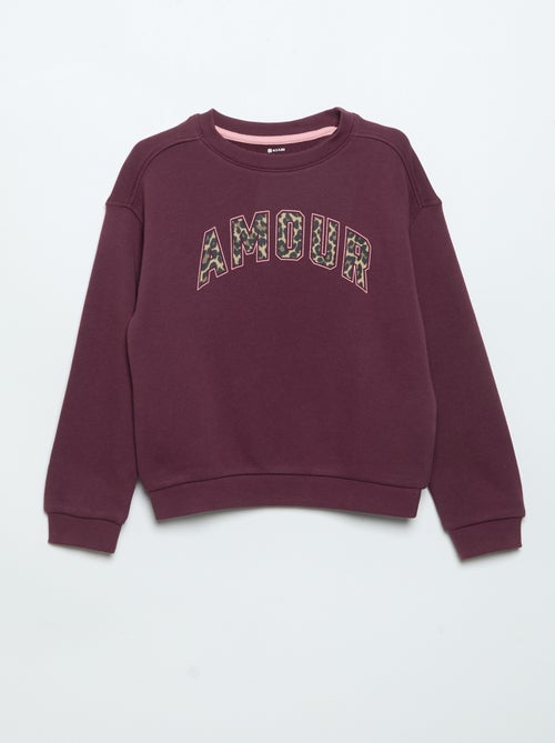 Sweat en molleton léger imprimé recto/verso - Kiabi Sweat en molleton léger imprimé recto/verso - Kiabi