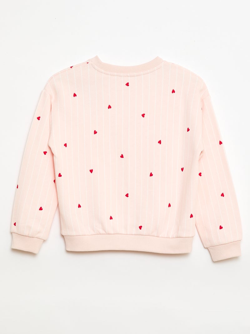 Sweat en molleton léger imprimé Rose - Kiabi