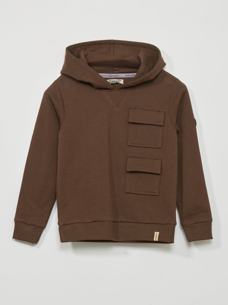 Sweat en molleton léger marron - Kiabi